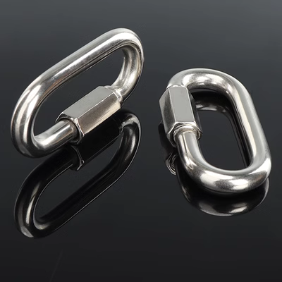 Thép không gỉ Meilong khóa khóa an toàn móc có khóa hợp kim nhôm chắc chắn Móc chìa khóa ba lô D-loại carabiner dây đai an toàn toàn thân