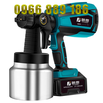 Súng phun sơn điện Fujiwara Máy phun cầm tay gia dụng Sơn cao su Súng phun sơn nguyên tử hóa Lithium Electric Paint Spray Artifact máy xịt sơn súng phun sơn total