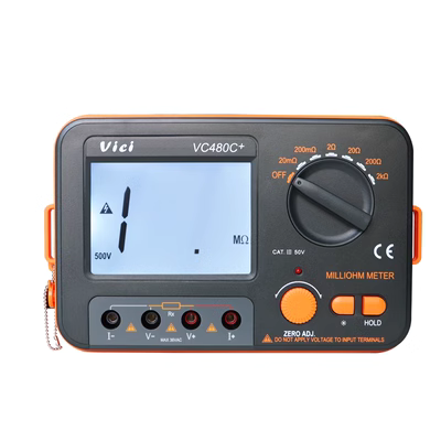 Vicht loại kỹ thuật số milliohmmeter microohmmeter độ chính xác cao điện trở thấp bút thử nguồn điện VC480C + microohmmeter