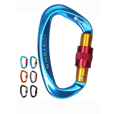 Xinda leo núi chuyên nghiệp khóa chính carabiner móc ngoài trời treo nhanh chịu lực thiết bị móc khóa an toàn khóa nhỏ treo khóa dây an toàn lao động