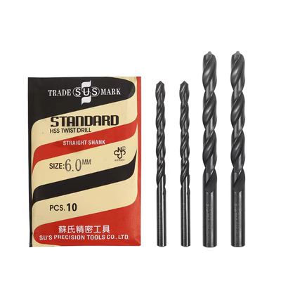 Sus Drill Sus Tay cầm thẳng Timori Khoan Đài Loan Nhập các bộ phận khoan thép khoan Sus Sus Set 1-13mm mũi khoan gạch men