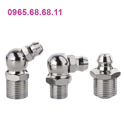 G thẳng thép không gỉ 304 M5 mỡ núm vú 45 đầu súng dầu 90 đầu nối PT1/3/8/4/2 uốn cong M14 M16 * 1.5