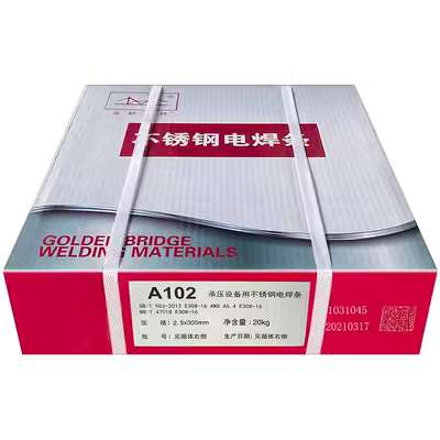 Golden Bridge Brand Hàn Thanh A102 Thép không gỉ Stripe E308-16 Hộp hàn 2.0/2.5/3.2 Hàn 201/304 que hàn tig inox