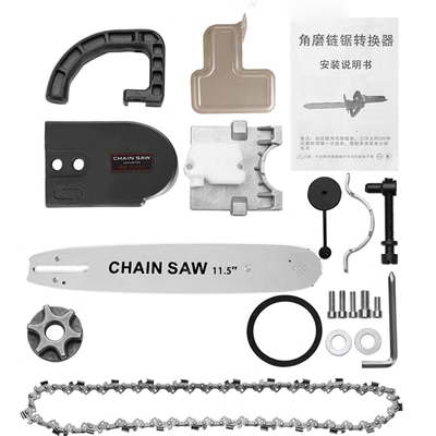 Máy mài góc Chuỗi sửa đổi Chuỗi Saw Các phụ kiện dành riêng cho 100 chiếc Sprockets Hướng dẫn tay cầm nhỏ Chân đế chống lại vòng da cao su chống