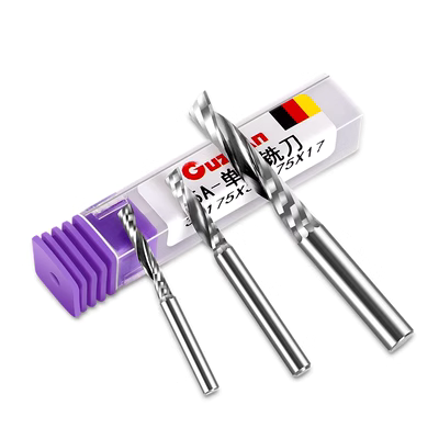 dao cắt mica cnc Chắc Chắn Mũi Khoan 3.175 Mm Đơn Edge Xoắn Ốc Xay Acrylic Khắc Dao Quảng Cáo PVC Cắt Máy Tính Máy Khắc Công Cụ dao cat cnc dao cắt mica cnc