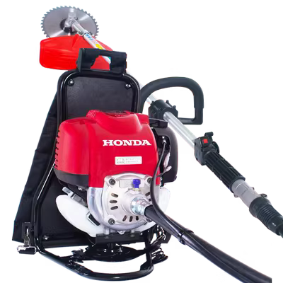 Mới nhập khẩu máy cắt cỏ Honda gx50 máy cắt cỏ chạy xăng bốn thì ba lô đa chức năng khai hoang đất làm cỏ lưỡi phát cỏ tròn
