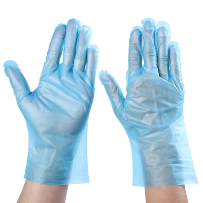 Găng tay dùng một lần TPE cấp thực phẩm phục vụ nhà bếp trong suốt làm tóc dày bền bảo vệ PVC kiểm tra 100 miếng bao tay cách nhiệt