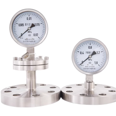đồng hồ áp suất nước Đồng hồ đo áp suất màng chống sốc và chống ăn mòn bằng thép không gỉ kiểm định đồng hồ áp suất giá đồng hồ đo áp suất khí nén