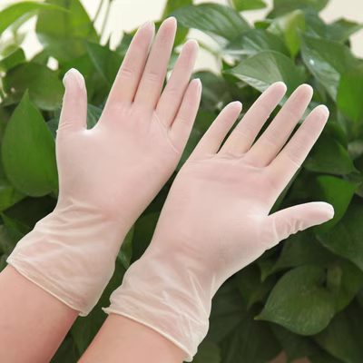 Găng tay dùng một lần TPE cấp thực phẩm phục vụ nhà bếp làm tóc dày bền bảo vệ công việc nội trợ chống nước 100 miếng trong hộp bao tay bảo hộ