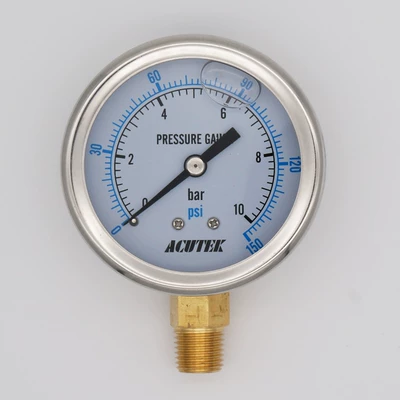 ACUTEK áp suất dầu khí nén thủy lực chống sốc chống sốc đồng hồ đo áp suất YN60 10bar PT1 4 đồng hồ đo áp suất lốp michelin đồng hồ áp suất gas