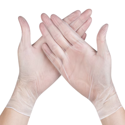 Găng tay khám bệnh PVC dùng một lần y tế không bột cao su đàn hồi cao dành riêng cho bác sĩ găng tay cao su gia dụng dày găng tay bảo hộ lao động