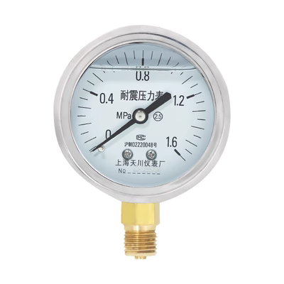 Đồng hồ đo áp suất chống sốc Tianchuan YN-60 phong vũ biểu chống sốc áp suất nước áp suất cao áp suất dầu áp suất âm bàn thủy lực chống sốc chân không đo áp suất đồng hồ đo chênh áp dwyer
