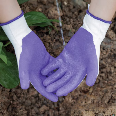 Găng tay nitrile dệt kim xốp thủ công làm vườn dành cho trẻ em Delta, lớp lót thoải mái, chống thấm nước, chống mài mòn và chống đâm thủng găng tay chịu nhiệt 1000 độ