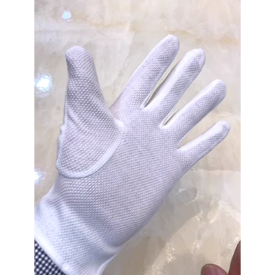găng tay vải bảo hộ Găng tay nhựa trắng chấm bi chống trượt dùng cho công việc, nghi thức lái xe, bảo hộ lao động, găng tay mỏng bảo hộ cho nữ và nam găng tay bảo hộ chống nước găng tay sợi