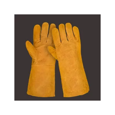 Găng tay hàn liền mạch chịu mài mòn chống vảy nhiệt độ cao thợ hàn đặc biệt dày da bò nguyên chất bảo hộ lao động mềm mại hai đảm bảo găng tay cách nhiệt găng tay công nghiệp