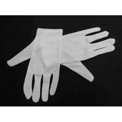 Găng tay polyester trắng làm việc acrylic nghi lễ nylon diễu hành găng tay bảo hộ lao động chống mài mòn găng tay bảo hộ phủ cao su găng tay chống nóng