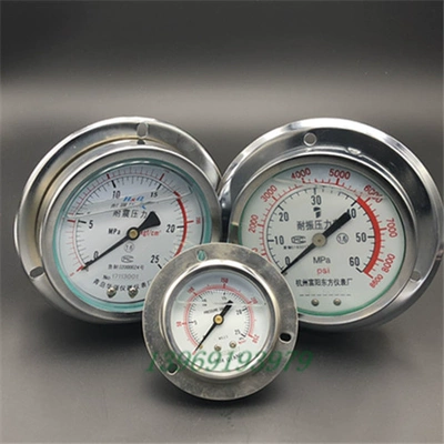 Đồng hồ đo áp suất đặc biệt xuyên tâm vành đai cạnh chống sốc áp suất nước áp suất không khí đồng hồ đo áp suất dầu thủy lực Y60Y100Z/ZT Huaqiang đồng hồ đo áp suất dầu đồng hồ đo chênh áp dwyer