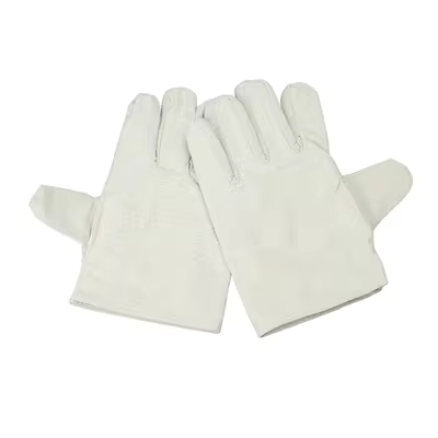Áo giáp trắng hai lớp găng tay vải 24 dòng lót đầy đủ bảo hiểm lao động vật tư nhà sản xuất chống mài mòn làm việc máy móc bảo vệ thợ hàn dày bao tay chịu nhiệt găng tay hàn
