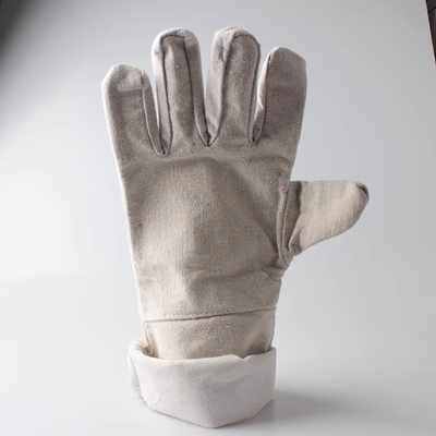 Găng tay vải đầy đủ hai lớp mở rộng máy móc thợ hàn bông dày chống mài mòn găng tay bảo hộ lao động nhà sản xuất vật tư găng tay công nghiệp găng tay sợi trắng