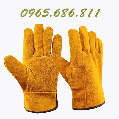 Găng tay hàn bảo hộ lao động găng tay da hàn chịu nhiệt độ cao chống bỏng chống mài mòn găng tay hàn chịu nhiệt găng tay chống cháy