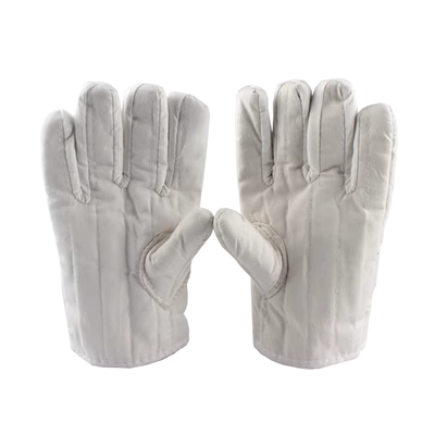 găng tay công nghiệp Găng tay vải dày của nhà sản xuất lô 5 ngón bông cọ chống bỏng cách nhiệt lò bảo hộ lao động đồ bảo hộ găng tay sơn găng tay vải bảo hộ