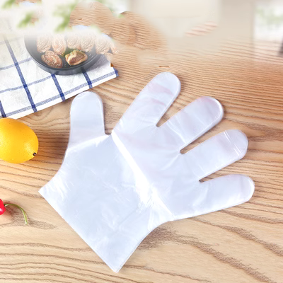 Jiahu găng tay dùng một lần màng pe nhựa thực phẩm phục vụ trong suốt bán buôn phục vụ tôm hùm găng tay mặt nạ găng tay chống nhiệt găng tay chống nhiệt
