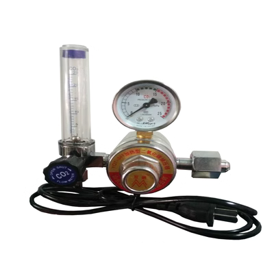 Đồng hồ đo giảm áp CO2 carbon dioxide chống sốc/giảm áp/van giảm áp/đồng hồ đo nhiệt độ AC36V/110V/220V máy hàn mig