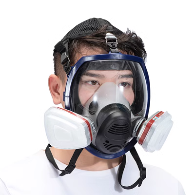 Mặt nạ phòng độc mặt nạ kín mặt phun sơn hóa chất đặc biệt khí độc khử khí thuốc trừ sâu chống bụi kính công nghiệp chống bụi mũ vải công nhân