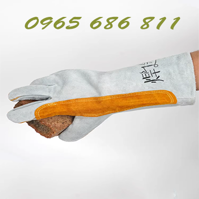 Găng tay hàn da bò chịu nhiệt độ cao chống bỏng da mềm Bao tay da hàn chống mài mòn găng tay bảo hộ lao động thợ hàn găng tay công nghiệp