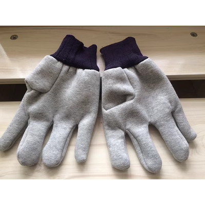 Găng tay flannel bảo vệ đa dạng bông chống mài mòn và chịu dầu cắt lao động công nghiệp găng tay bảo hộ lao động loại ba dày găng tay cao su bảo hộ