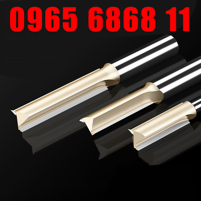Huhao Anh hệ thống mở rộng 2 lưỡi dao thẳng chế biến gỗ dao phay khắc máy cắt tỉa đầu cắt ba lưỡi dao cắt khía công cụ mui khoan tam