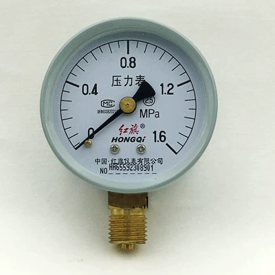 đồng hồ áp suất nước Hongqi Y-60 Đồng Hồ Đo Áp Lực Chân Không Đồng Hồ Đo Áp Lực Nước Đồng Hồ Đo Áp Suất Không Khí 0-0.6 1 1.6 2.5 -0.1-0MPA đồng hồ đo chênh áp dwyer đồng hồ đo chênh áp dwyer