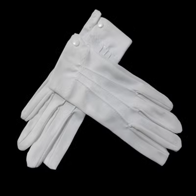 găng tay da hàn Nút gốc ba gân bằng polyacrylic màu trắng nghi lễ đánh giá găng tay mỏng bảo vệ nylon cho nam và nữ găng tay lao động găng tay cách nhiệt