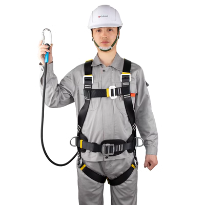 Đai an toàn năm điểm khi làm việc trên cao Đai an toàn toàn thân tiêu chuẩn quốc gia GM8088 Móc dây an toàn chống mài mòn thợ điện cuộn dây an toàn