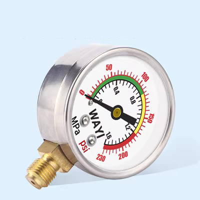 đồng hồ đo chân không Y-40 máy đo áp suất trục xuyên tâm phong vũ biểu nhỏ máy đo áp suất nước thu nhỏ ngang máy nén khí sưởi ấm sàn phụ kiện tách nước đồng hồ đo áp suất dầu thủy lực đồng hồ đo hơi