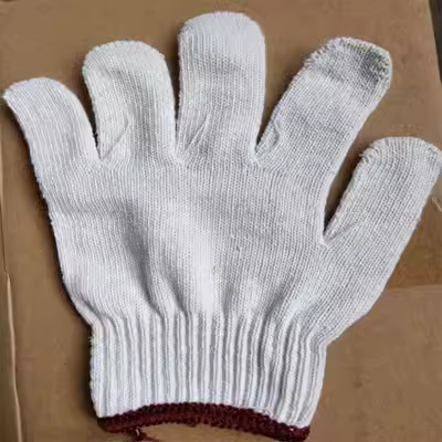 Gạc bông găng tay bảo hộ lao động màu trắng thông thường sợi chống mài mòn 800g nhà sản xuất sản phẩm bảo vệ tay chống mài mòn siêu dày bao tay cách nhiệt