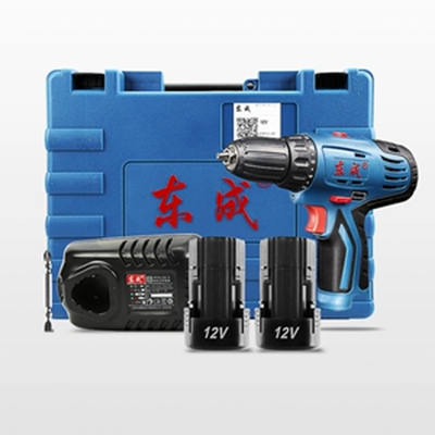 Dụng cụ điện Dongcheng có thể sạc lại máy khoan cầm tay đa chức năng gia đình 12V súng lục khoan máy khoan lithium tuốc nơ vít điện 