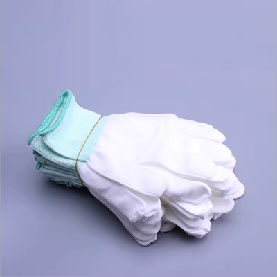 bao tay chống cắt 3m 12 đôi găng tay bảo hộ lao động màu xám trắng PU nylon nhúng ngón tay phủ sợi mỏng chống trượt chống bẩn thoáng khí miễn phí vận chuyển găng tay chống nhiệt găng tay bảo hộ chống cắt