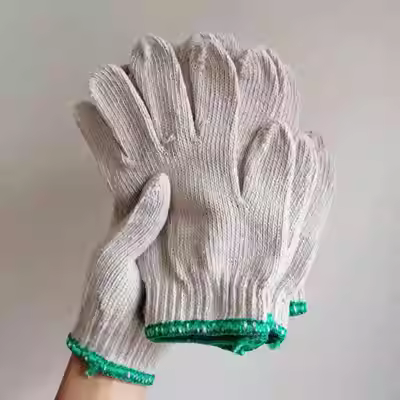 Găng tay bảo hộ lao động dày chống trơn trượt làm việc găng tay bảo vệ sợi bông găng tay sợi găng tay bán buôn 800 găng tay bảo hộ 3m găng tay chống cháy