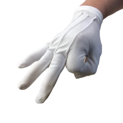 găng tay bảo hộ Găng tay ba gân bằng vải polyester nghi thức làm việc màu trắng diễu hành an ninh quân sự bảo vệ găng tay hiệu suất chống mài mòn nam và nữ mỏng bao tay cách nhiệt găng tay đa dụng 3m