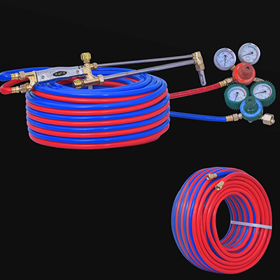 Ống dẫn khí oxy axetylen hai màu 8mm công nghiệp nối liền ống oxy áp suất cao hàn và cắt ống song song cao su và nhựa hàn mig ko dùng khí