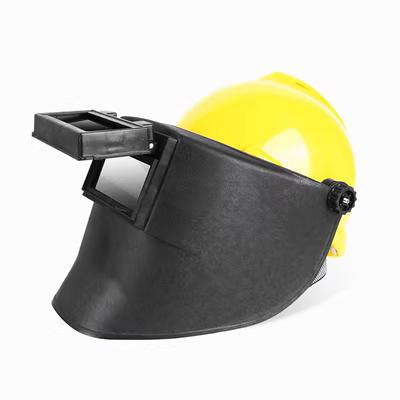 Bảo vệ thợ hàn ở độ cao hàn điện hoàn toàn tự động Mũ bảo hiểm hàn mặt nạ thợ hàn tối màu tự động gắn trên đầu với hoạt động của mũ bảo hiểm kính chắn bọt bắn