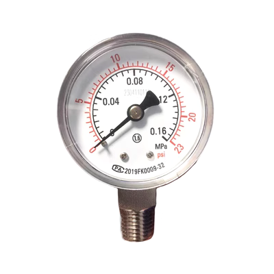 đồng hồ áp suất khí nén Đồng hồ đo áp suất thép không gỉ 316L NPT1/4 khí nitơ đồng hồ đo áp suất dầu trục 0-1.6map van giảm áp đồng hồ đo áp suất buồng đốt đồng hồ áp suất khí