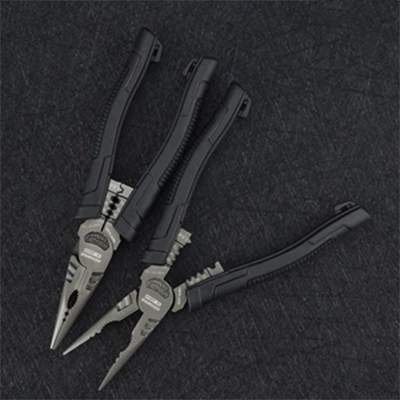 Kìm mũi kim đa chức năng 8 inch Jingxuan Kìm mũi kim tiết kiệm sức lao động dành cho thợ điện để bấm thiết bị đầu cuối và cắt dây, bóc dây.
