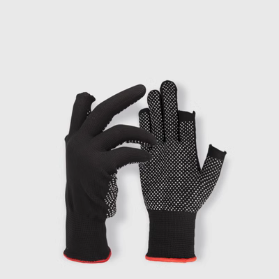 Găng tay đặc biệt dùng để lấy hàng nhanh nylon dày chống mài mòn bảo hộ lao động chống trượt làm việc hạt nửa ngón tay bảo hộ lao động găng tay công nghiệp găng tay bảo hộ phủ cao su