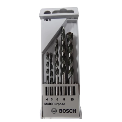 Máy khoan tác động Bosch Máy khoan đa chức năng Bộ 5 mũi khoan bê tông / Ngói / Kim loại / Gỗ máy khoan bosch