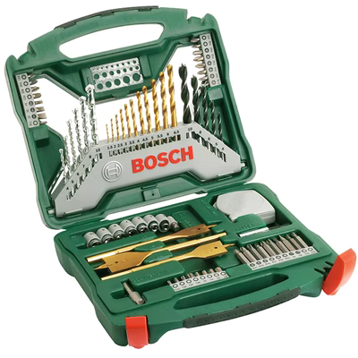 Bosch 70 Bộ hỗn hợp Mũi khoan Bộ ổ cắm Dao Công cụ Đa chức năng