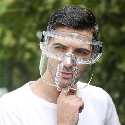 Mặt nạ bảo vệ toàn mặt bảo vệ mặt chống bắn nước chống bụi mài tác động kính nhà bếp trong suốt mặt nạ màn hình mat na han mặt nạ lọc khí