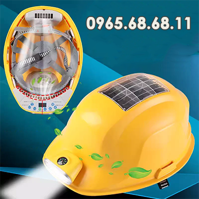 Mũ bảo hiểm an toàn cho công trường xây dựng sử dụng năng lượng mặt trời với quạt kép Mũ bảo hiểm đa chức năng sạc vô tuyến Bluetooth tiêu chuẩn quốc gia mũ công nhân xây dựng
