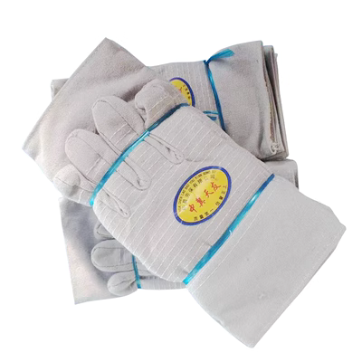Găng tay vải bạt hai lớp dày lót đủ hàng 24 dây gia công cơ khí hàn chống mòn hãng sản xuất thiết bị bảo hộ lao động công nghiệp găng tay sợi trắng bao tay cách nhiệt